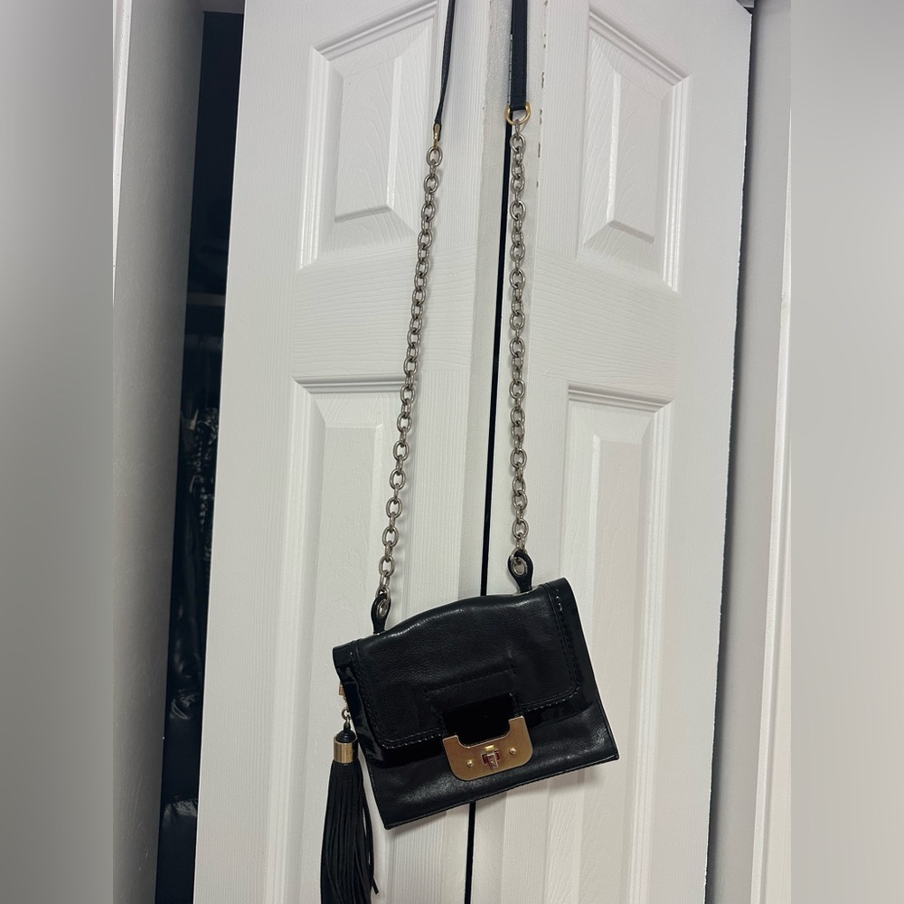 Diane Von Furstenberg Black Crossbody Bag with Chain